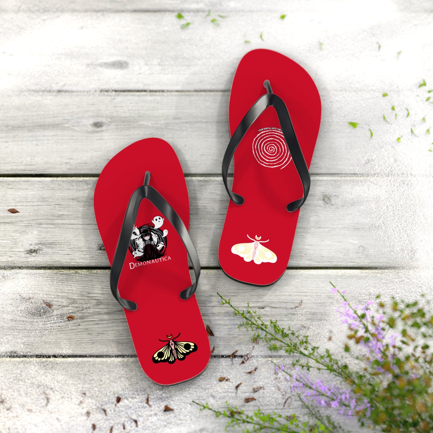 The Grey Demon Collection Flip Flops