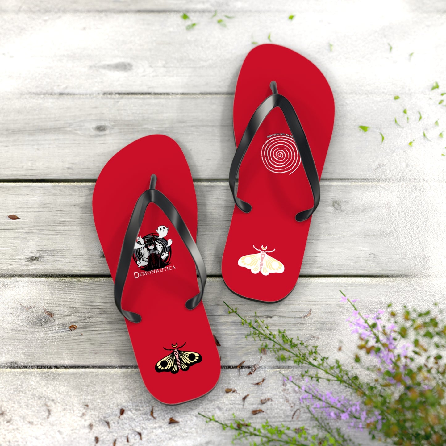 The Grey Demon Collection Flip Flops
