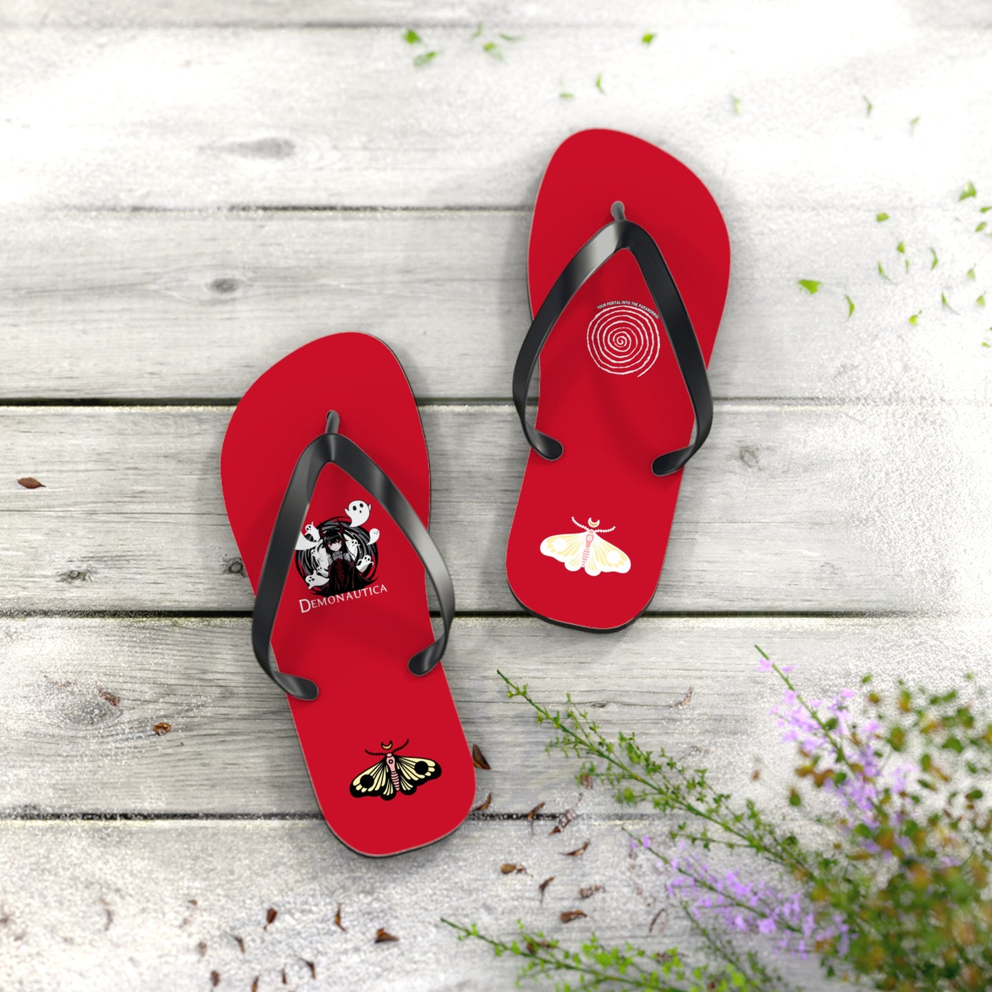 The Grey Demon Collection Flip Flops